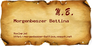 Morgenbeszer Bettina névjegykártya